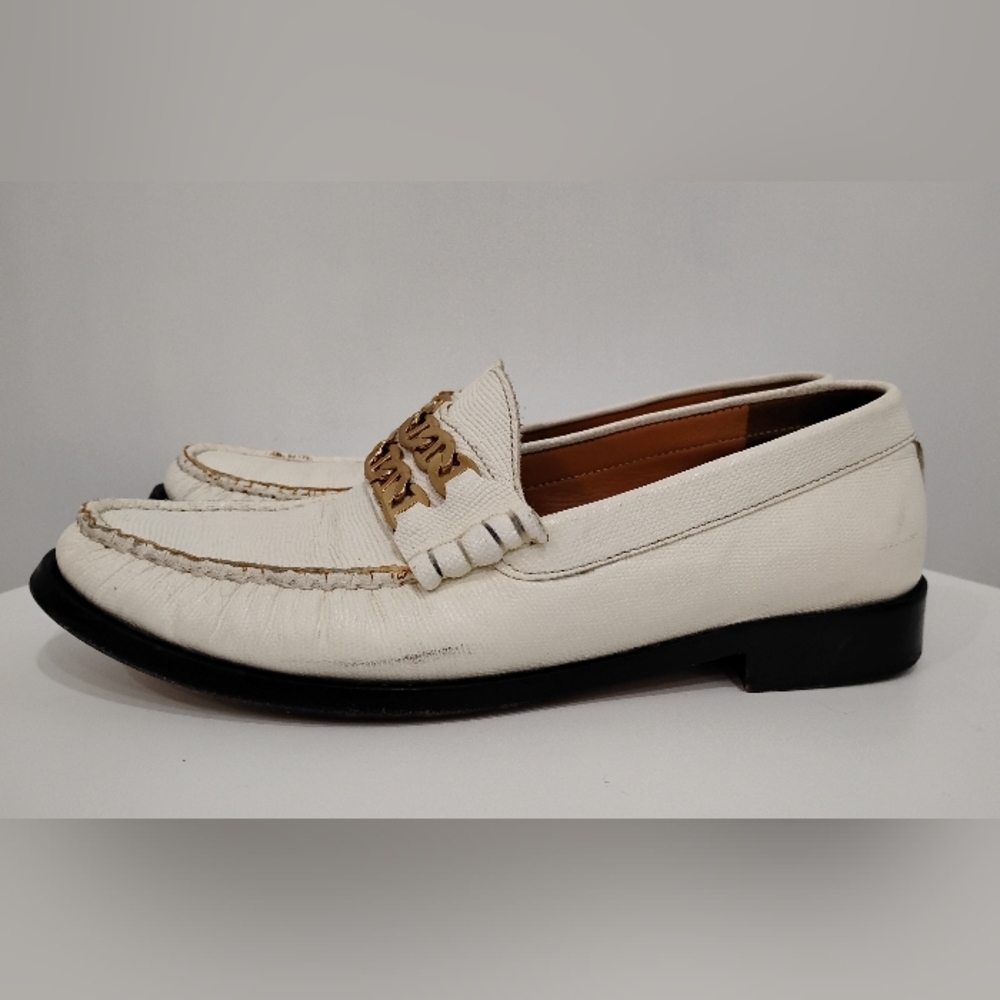 SANDRO PARIS PEBBLED WHITE LOAFERS - Picture 3 of 11